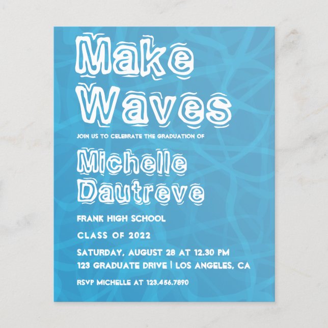 Flyer Foto legal da Festa de formatura Surfer (Frente)