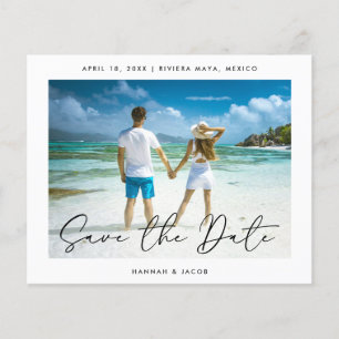 Flyer Foto moderna de orçamento Salva a Data