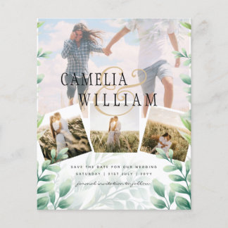 Flyer Foto orçamentária Salva a Data Verde Botânica