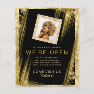 Flyer Foto Personalizada do Salão do Cabelo de Comutação
