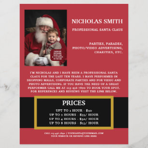 Flyer Foto promocional profissional de Papai Noel no Nat