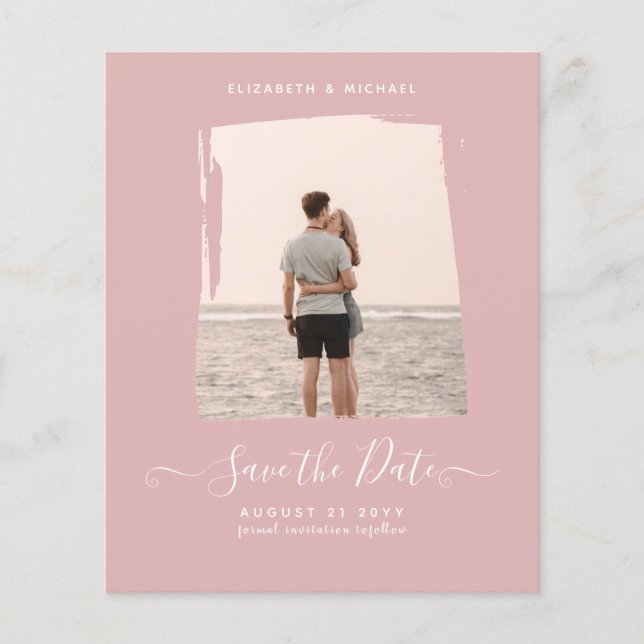 Flyer FOTO Rosa DO ORÇAMENTO DEMONSTRADO Salva a Data Mo (Frente)