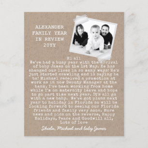 Flyer Foto Rustic Year In Review Holidays Kraft Look