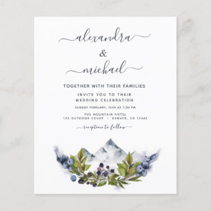 Flyer Foto Rústica Da Montanha Do Orçamento Casamento Ve