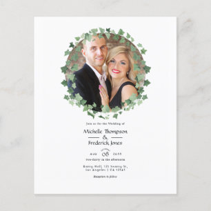 Flyer Fotografia de casamento com vegetação da floresta