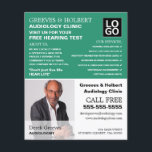 Flyer Fotografia Personalizada, Audiologista, Audiologia<br><div class="desc">Fotografia Personalizada,  Audiologista,  Folhetos De Publicidade Clínica De Audiologia Na Loja De Cartão de visita.</div>