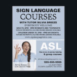 Flyer Fotografia Personalizada, Curso de Linguagem de Si<br><div class="desc">Fotografia Personalizada,  Curso De Idioma De Sinais Folhetos Publicitários Pela Loja De Cartão de visita.</div>