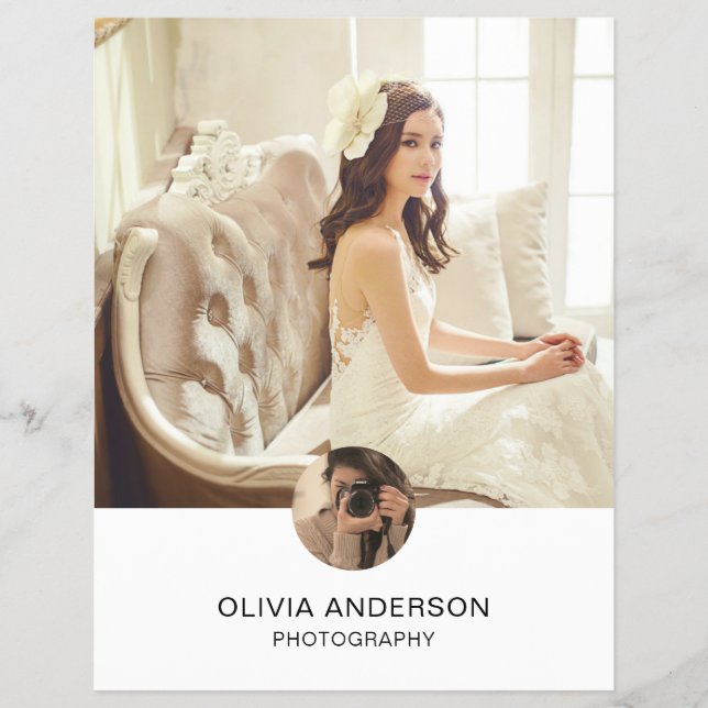 Flyer Fotógrafo do QR Social Media Services (Frente)