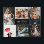 Flyer Fotógrafo Profissional de Colagem de Fotos Preta<br><div class="desc">Folheto duplo para um fotógrafo profissional, onde você pode mostrar seu trabalho em uma colagem de fotos com espaço para seis fotos. Adicione seu nome e especialidade ou título ou serviço no cobrir. A parte de trás apresenta um confete dourado falso, uma foto de perfil de você mesmo, e sua...</div>