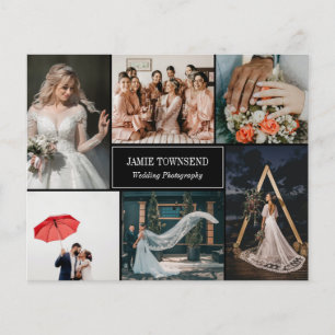 Flyer Fotógrafo Profissional de Colagem de Fotos Preta