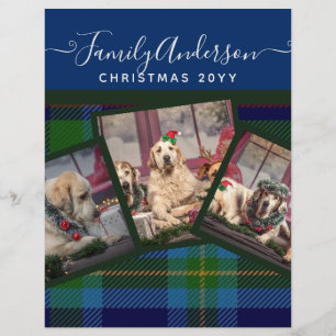 Flyer FOTOS DO NATAL - Colagem Azul Miller TARTAN