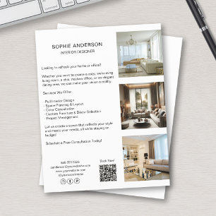 Flyer Fotos personalizadas Código QR Profissional de Míd
