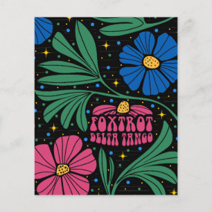 Flyer Foxtrot Delta Tango Flower Boho
