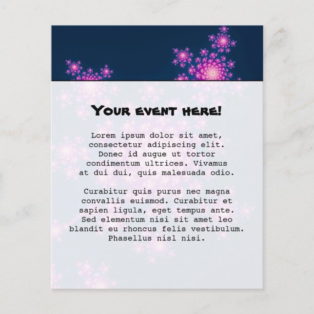 Flyer Fractal do feliz ano novo (Frente)