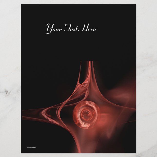 Flyer FRACTAL ROSA 3 vermelho antigo mole (Frente)