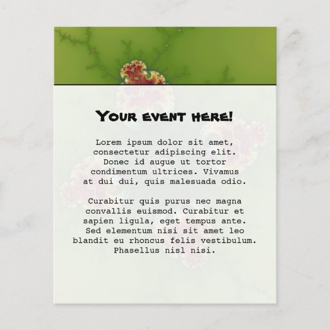 Flyer Fractalbug Picnic - Arte Fractal (Frente)