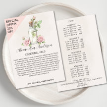 Frasco Floral de Aquarela de Óleos Essenciais de R