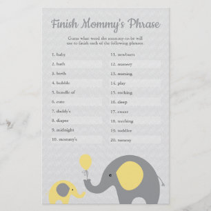 Flyer Frase Mamãe de Finalização do Chá de fraldas E
