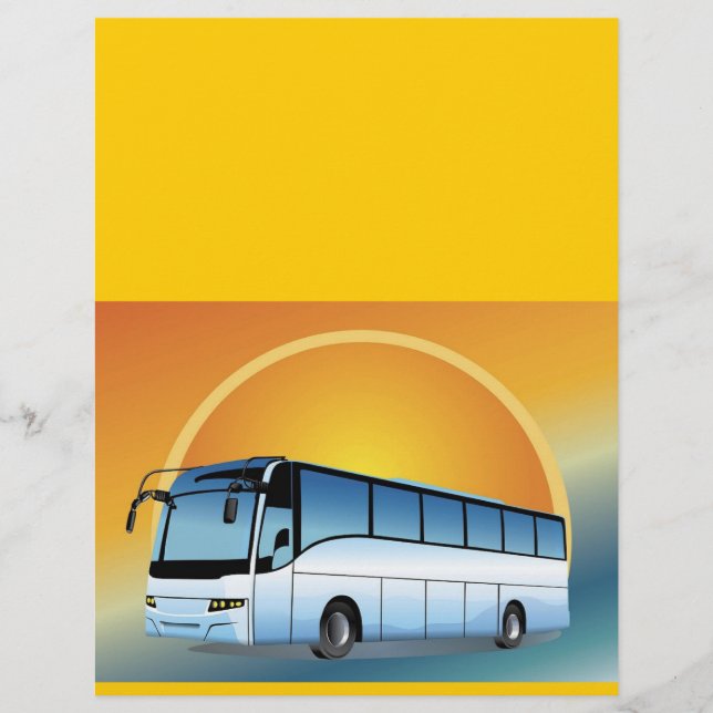 Flyer FreeVector-Bus Transportation travel touring (Frente)