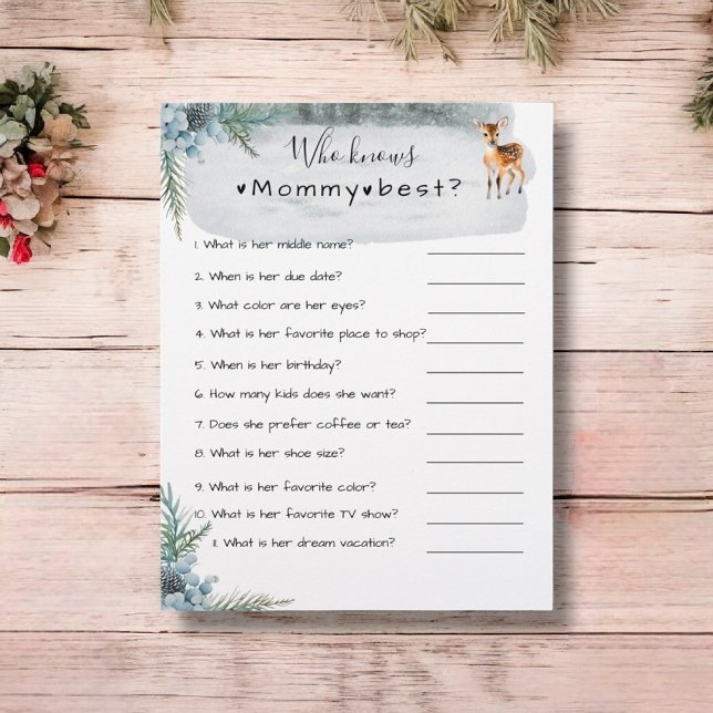 Flyer Frio Fora do Chá de fraldas de Animais do Inverno  (Criador carregado)