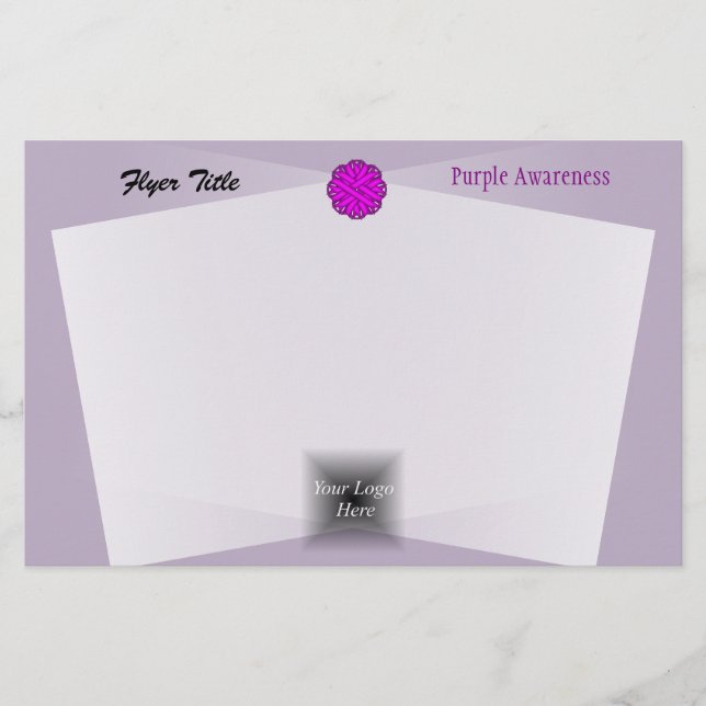 Flyer Friso da Flor Roxo por Kenneth Yoncich (Frente)