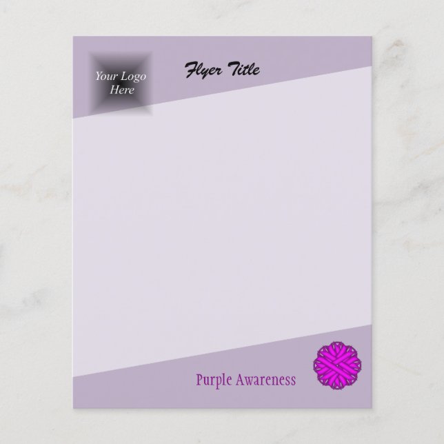 Flyer Friso da Flor Roxo por Kenneth Yoncich (Frente)