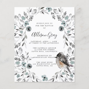 Flyer Frosty Floral Baptism   Orçamento