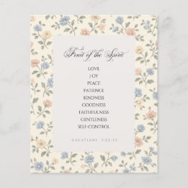 Flyer Fruto do Espírito Gálatas 5:22–23 Versículo Bíblic