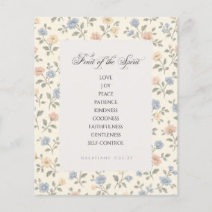 Flyer Fruto do Espírito Gálatas 5:22–23 Versículo Bíblic
