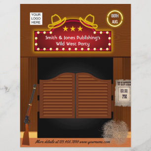 Flyer Função Corporativa do Velho Oeste adicionar foto e