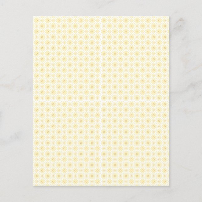 Flyer fundo amarelo e branco com pequenos círculos (Frente)