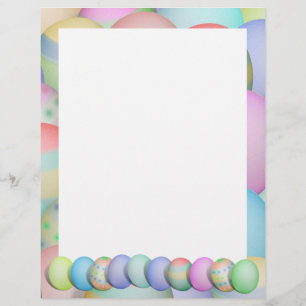 Flyer Fundo de Ovos de Páscoa Colorido