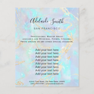 Flyer fundo de pedra opal