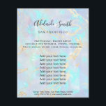 Flyer fundo opal de pedra<br><div class="desc">folheto de maquiagem profissional do salão de beleza</div>