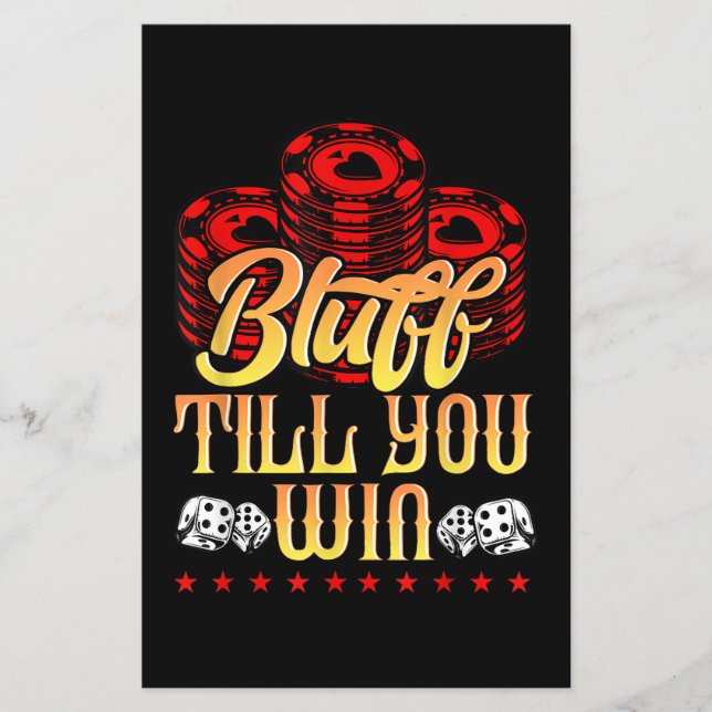 Flyer Funny Poker | Eu Amo Poker Bluff Até Você Ganhar (Frente)
