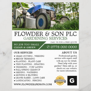 Flyer Garden Lawn-Mower, Garden Service, Horticulturista