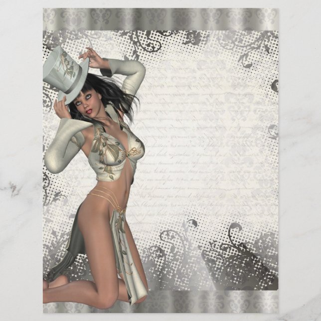 Flyer Garota de show prateada (Frente)