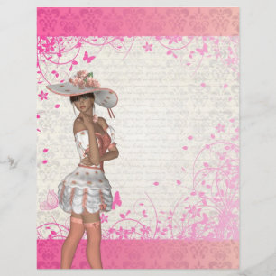 Flyer Garota rosa de verão