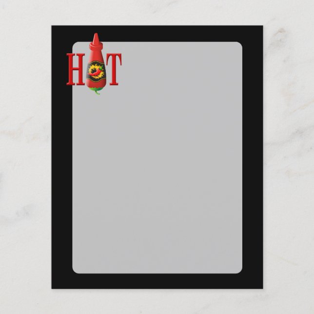 Flyer Garrafa de molho quente (Frente)