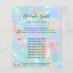 Flyer gemstone opal FAUX iridescente