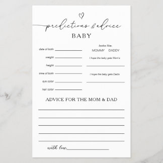 Flyer Gender Neutral Predictions & Advice Game