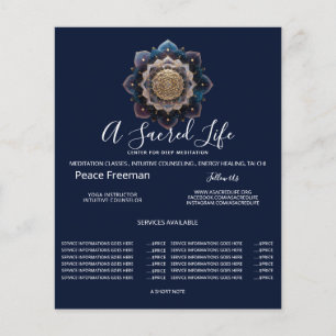Flyer Geometria de Semente Estelar Design de Mandala