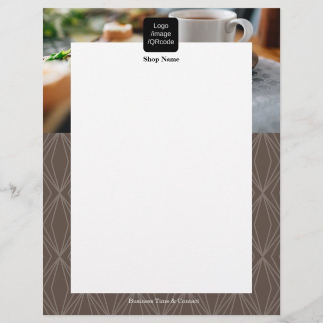 Flyer Geometria Moderna Castanho (Frente)