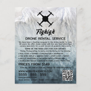Flyer Glacier Drone Silhouette, Drone Rental Company