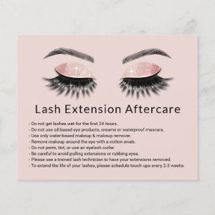 Flyer Glam Eyelash Extensões Maquiagem Artista Após-Cu