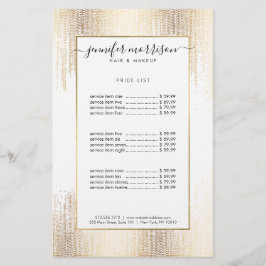 Flyer Glam Script Dourada Chuva Confetti