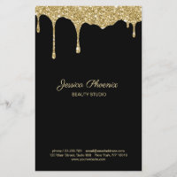 Glamor Dourado-Gelb Schwarz Glitter