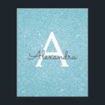 Flyer Glitter Azul de Orçamento Doce Dezesseis Aniversár<br><div class="desc">Glitter Espelho Azul de Orçamento Doce Dezesseis Monogramas Nome e Convite de aniversário Inicial. Este convite é perfeito para a Festa de aniversário Sparkle Glitter Sweet 16 que está a tentar comemorar em Teal ou Aqua Blue.</div>