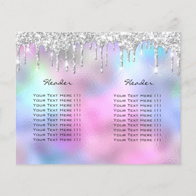 Flyer Glitter de faísca Aumento dos preços das barras oc (Verso)