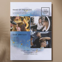 Flyer Glitter de Glam Moderno de Script de Assinatura Ho